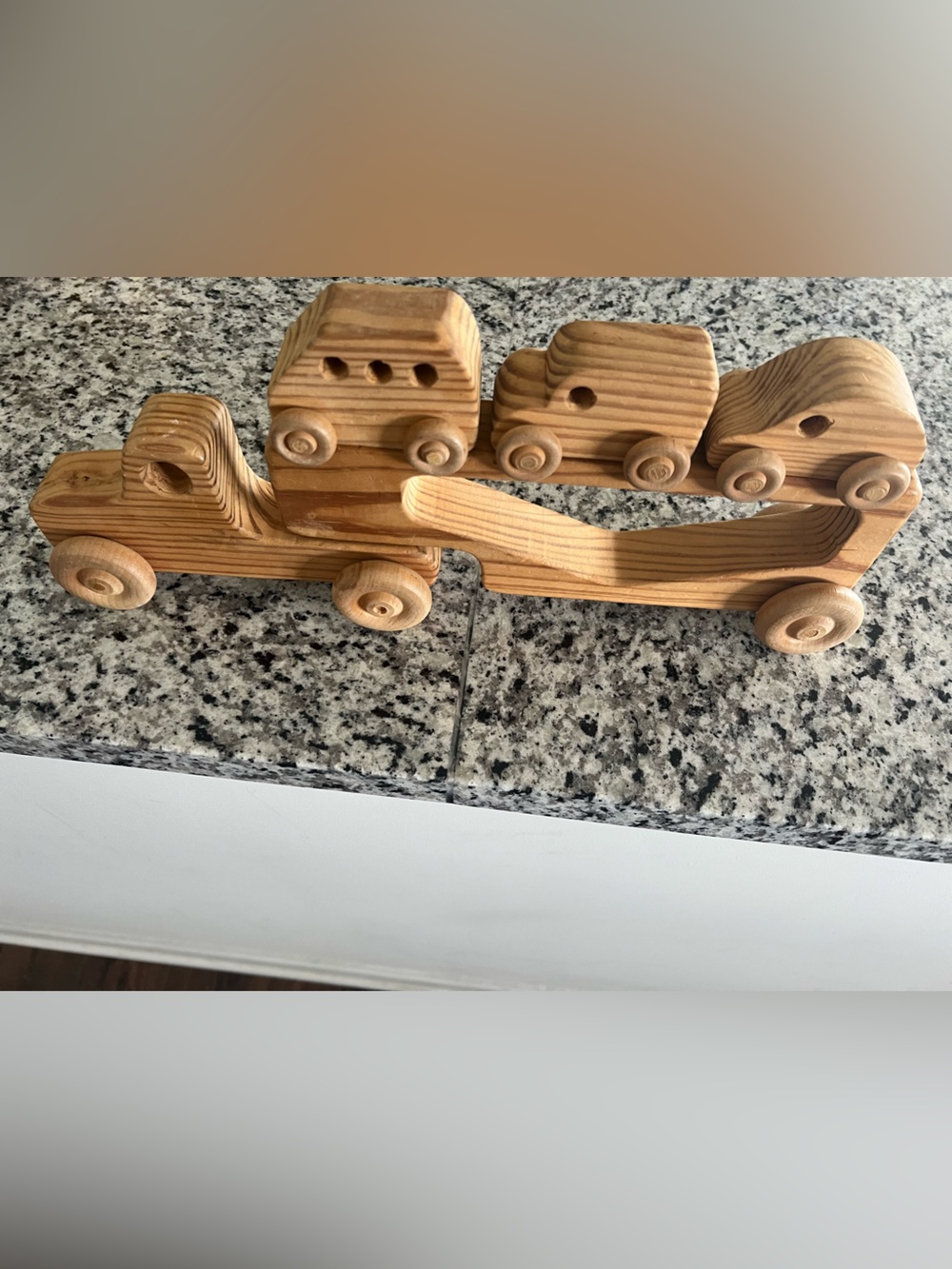 Handcrafted Wooden Toy Truck - Natural Wood